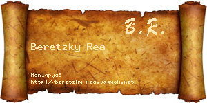 Beretzky Rea névjegykártya
